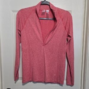 Alia Women's Heathered Pink Long Sleeve Top